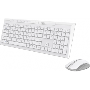 Комплект (клавіатура, миша) бездротовий Rapoo 8210М Wireless White