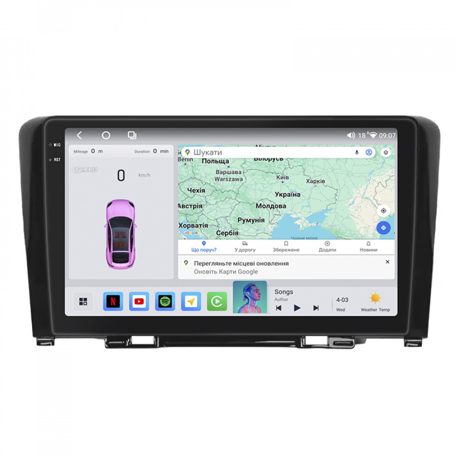 Штатная магнитола Lesko для Great Wall Hover H6  2011-2017 экран 9" 4/64 QLED CarPlay 4G Wi-Fi GPS 360 Prime