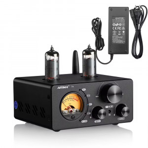 Підсилювач звуку AIYIMA T9 Tube Amplifier + блок живлення 24V. Bluetooth 5.0, RCA, 100Wx2 (TPA3250)