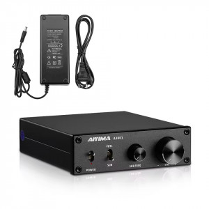 Підсилювач звуку AIYIMA A3001 black + блок живлення 36V. Bluetooth 5.0, AUX, 50Wx2+100W (TPA3255)