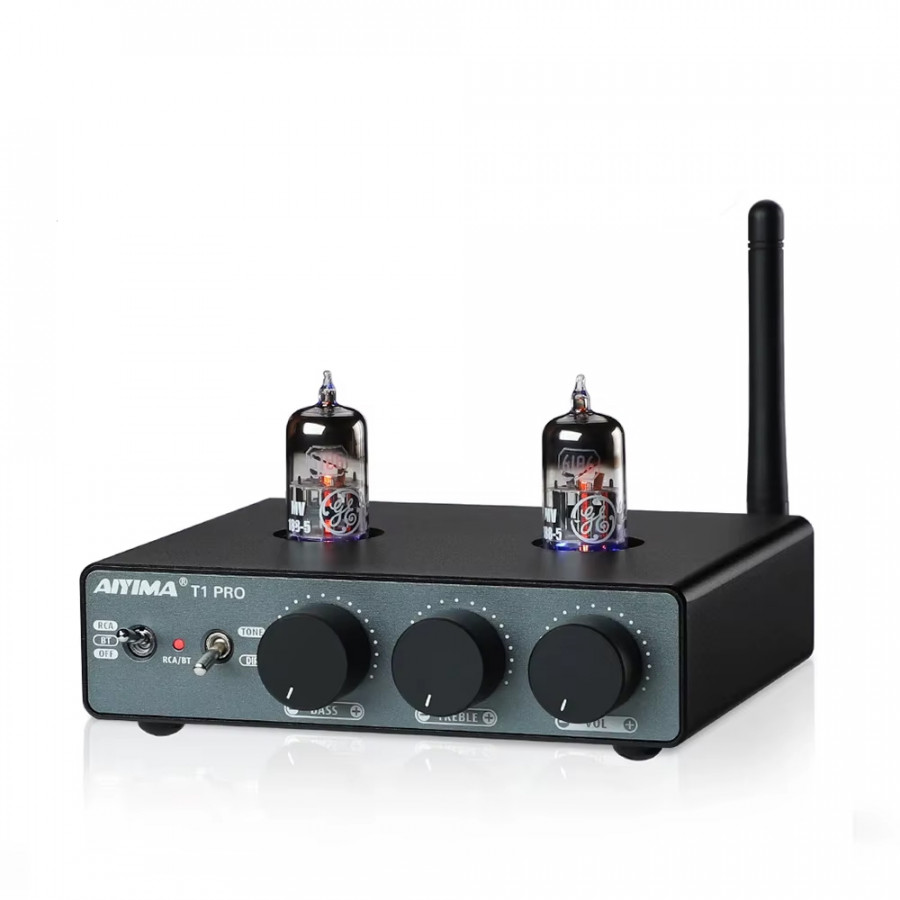 Передпідсилювач звуку AIYIMA T1 Pro black + блок живлення 12V. Bluetooth 5.1