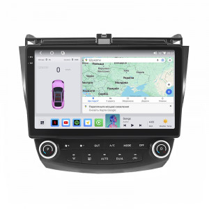 Штатная магнитола Lesko для Honda Accord VII Рестайлинг 2005-2008 экран 10" 4/64 QLED CarPlay 4G Wi-Fi GPS 360 Prime
