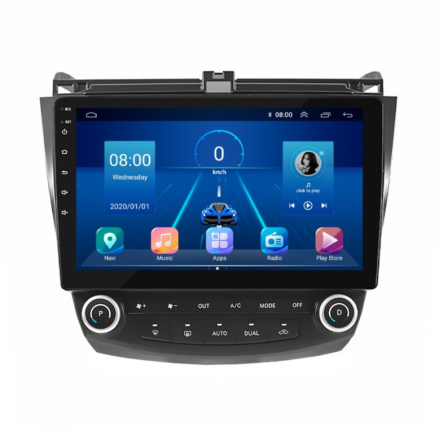 Штатная магнитола Lesko для Honda Accord VII Рестайлинг 2005-2008 экран 10" 6/128Gb 4G Wi-Fi GPS Top