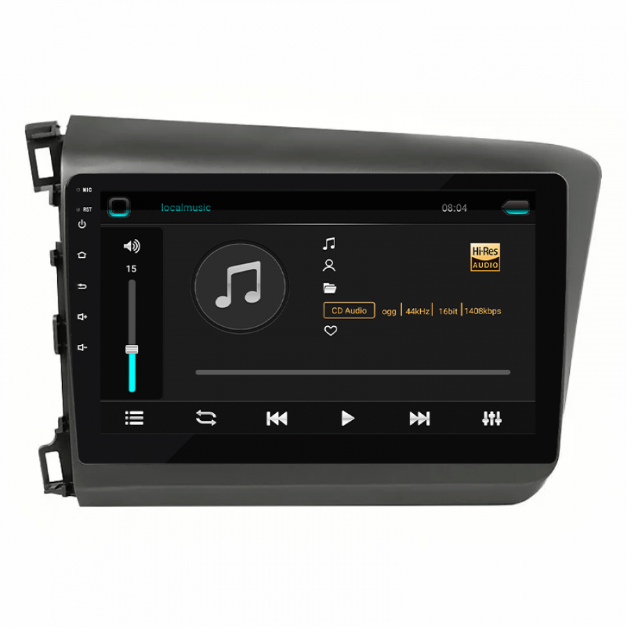 Штатная магнитола Lesko для Honda Civic IX 2011-2015 экран 9" 2/32Gb 4G Wi-Fi GPS Top