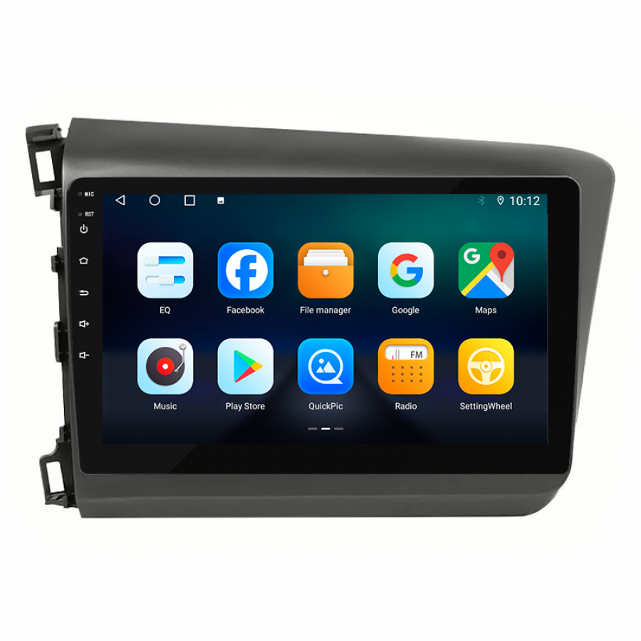 Штатная магнитола Lesko для Honda Civic IX 2011-2015 экран 9" 4/64Gb 4G Wi-Fi GPS Top