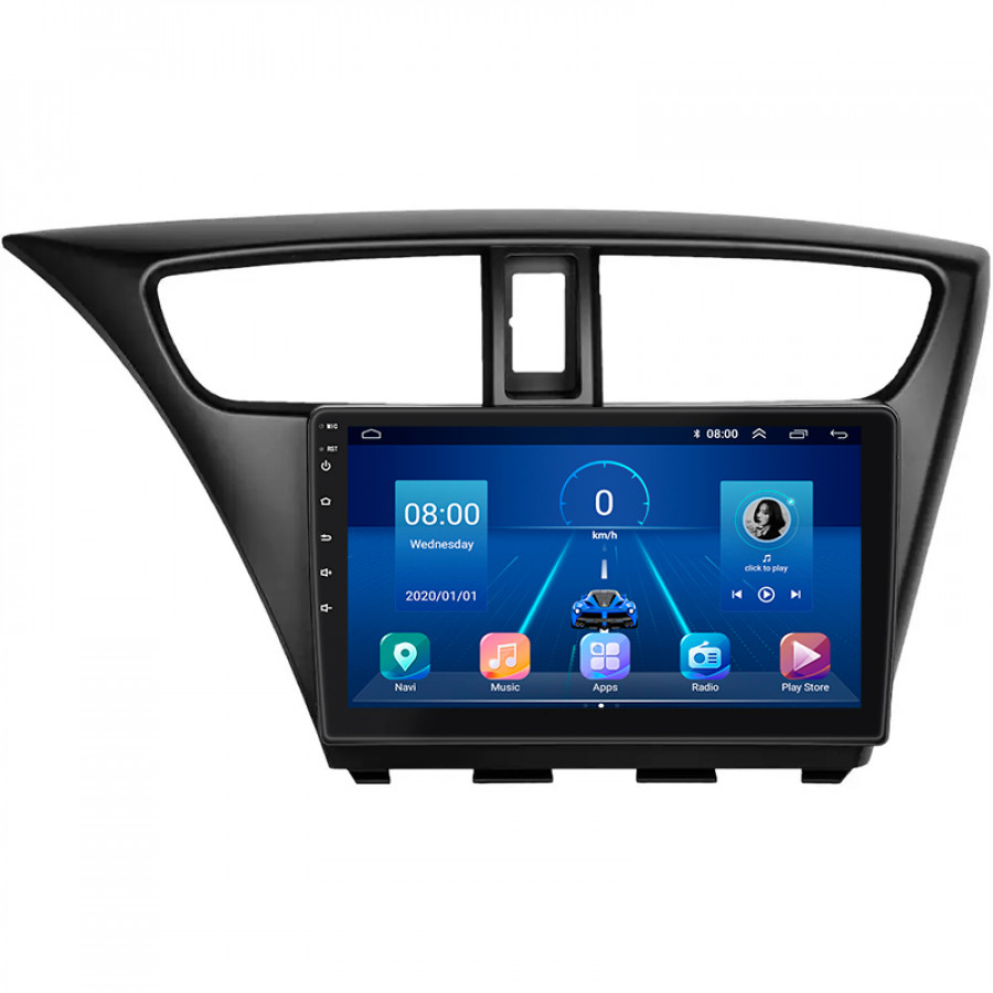 Штатная магнитола Lesko для Honda Civic IX Рестайлинг 2013-2017 экран 9" 2/32Gb 4G Wi-Fi GPS Top