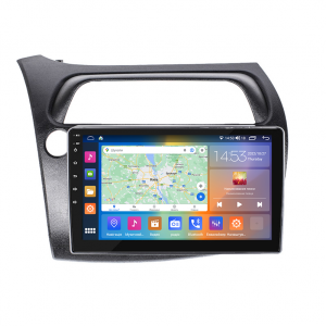 Штатная магнитола Lesko для Honda Civic Type R VIII Рестайлинг 2008-2011 экран 9" 4/64Gb CarPlay 4G Wi-Fi GPS Prime