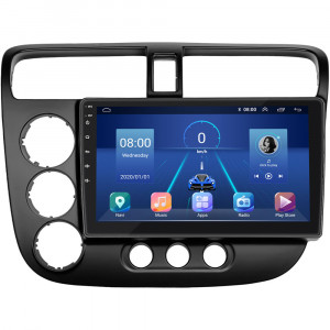 Штатная магнитола Lesko для Honda Civic VII 2000-2003 экран 9" 4/64Gb 4G Wi-Fi GPS Top