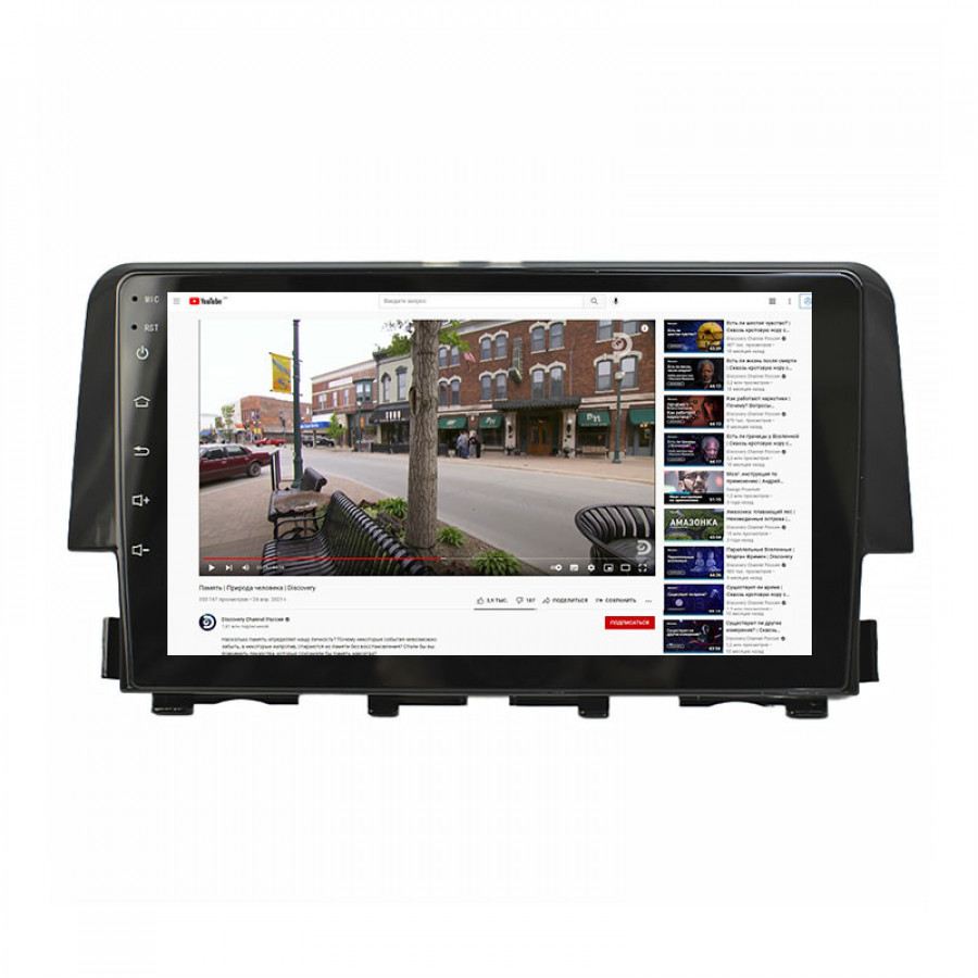 Штатная магнитола Lesko для Honda Civic X 2015-2021 экран 9" 2/32Gb Wi-Fi GPS Base