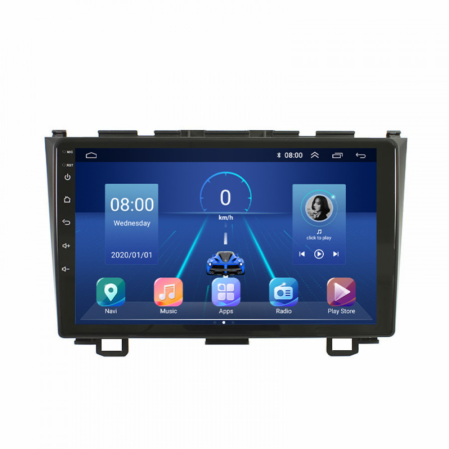 Штатная магнитола Lesko для Honda CR-V III 2006-2009 экран 9" 2/32Gb 4G Wi-Fi GPS Top