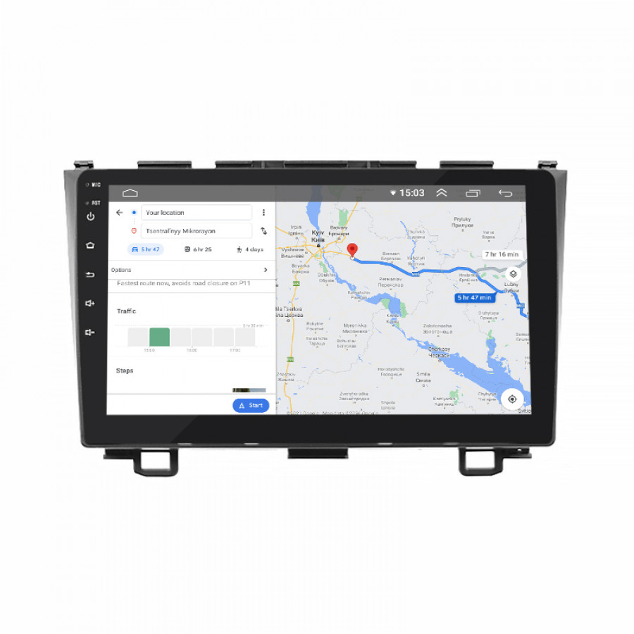 Штатная магнитола Lesko для Honda CR-V III Рестайлинг 2009-2012 экран 9" 2/32Gb Wi-Fi GPS Base