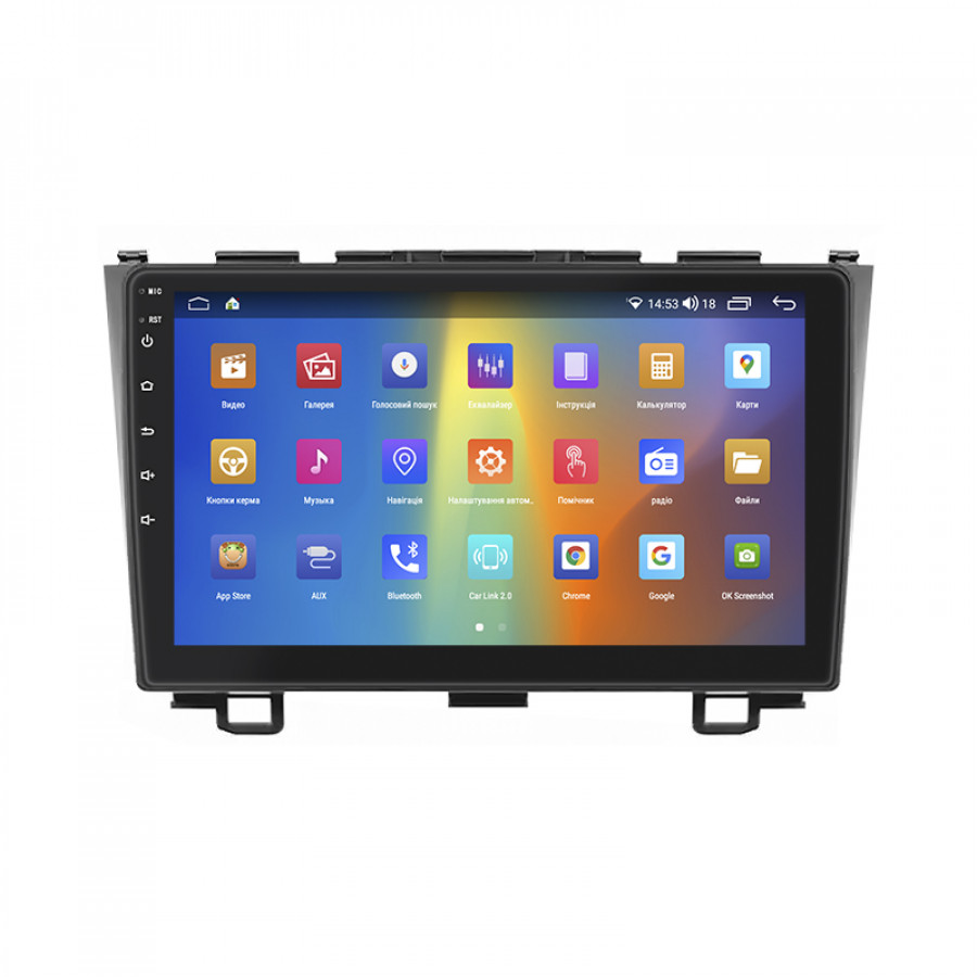 Штатная магнитола Lesko для Honda CR-V III Рестайлинг 2009-2012 экран 9" 2/32Gb CarPlay 4G Wi-Fi GPS Prime