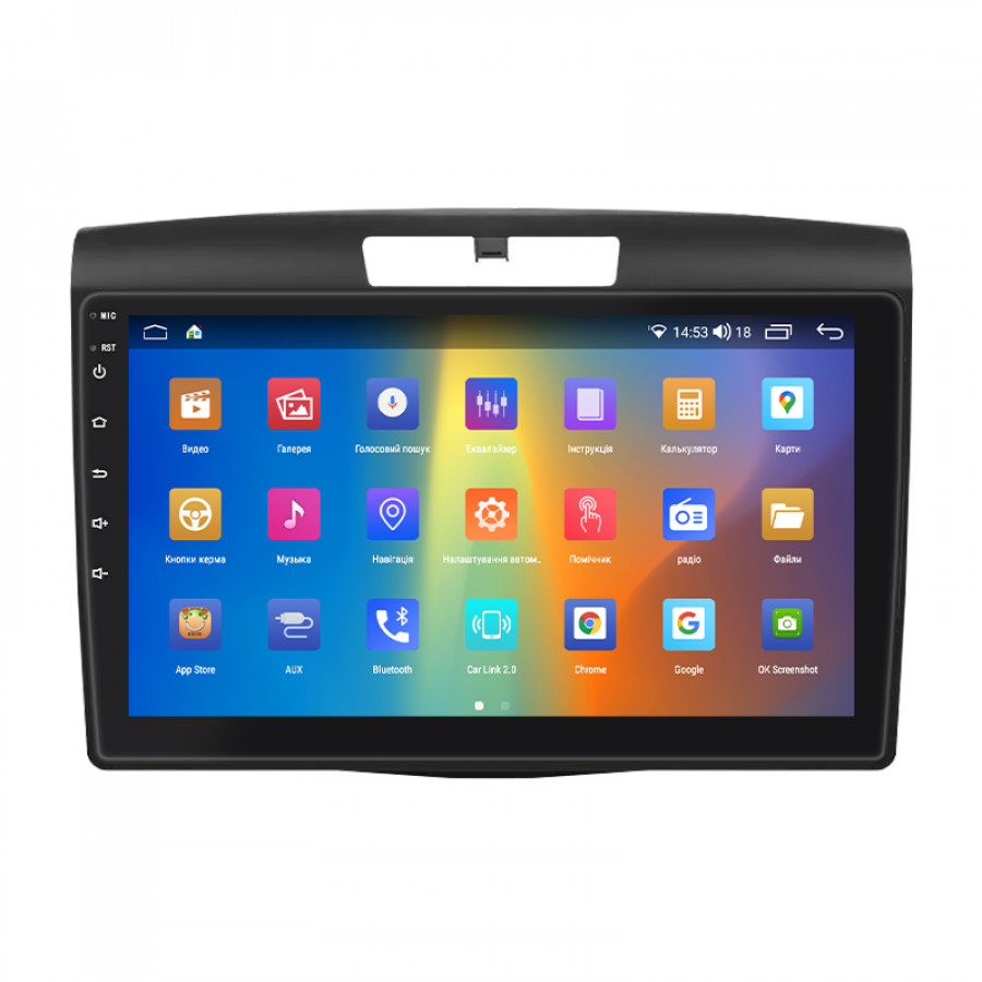 Штатная магнитола Lesko для Honda CR-V IV 2011-2015 экран 9" 2/32Gb CarPlay 4G Wi-Fi GPS Prime