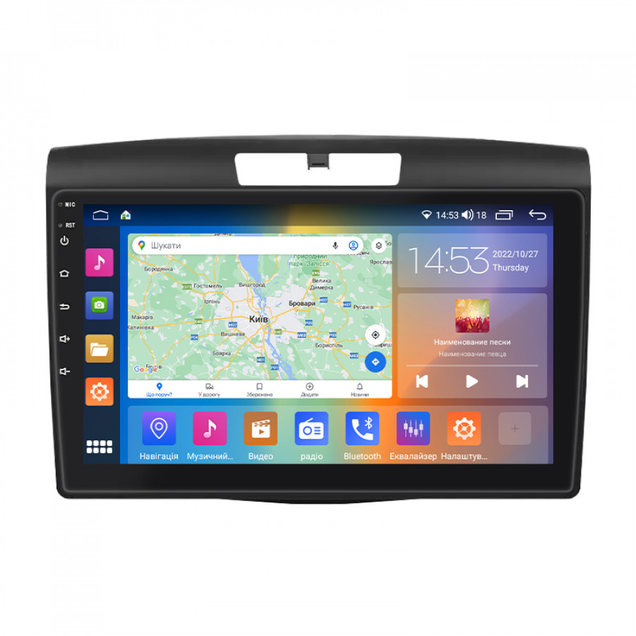 Штатная магнитола Lesko для Honda CR-V IV 2011-2015 экран 9" 4/64Gb CarPlay 4G Wi-Fi GPS Prime