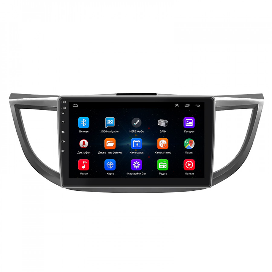 Штатная магнитола Lesko для Honda CR-V IV Рестайлинг 2014-2018 экран 10" 1/16Gb Wi-Fi GPS Base