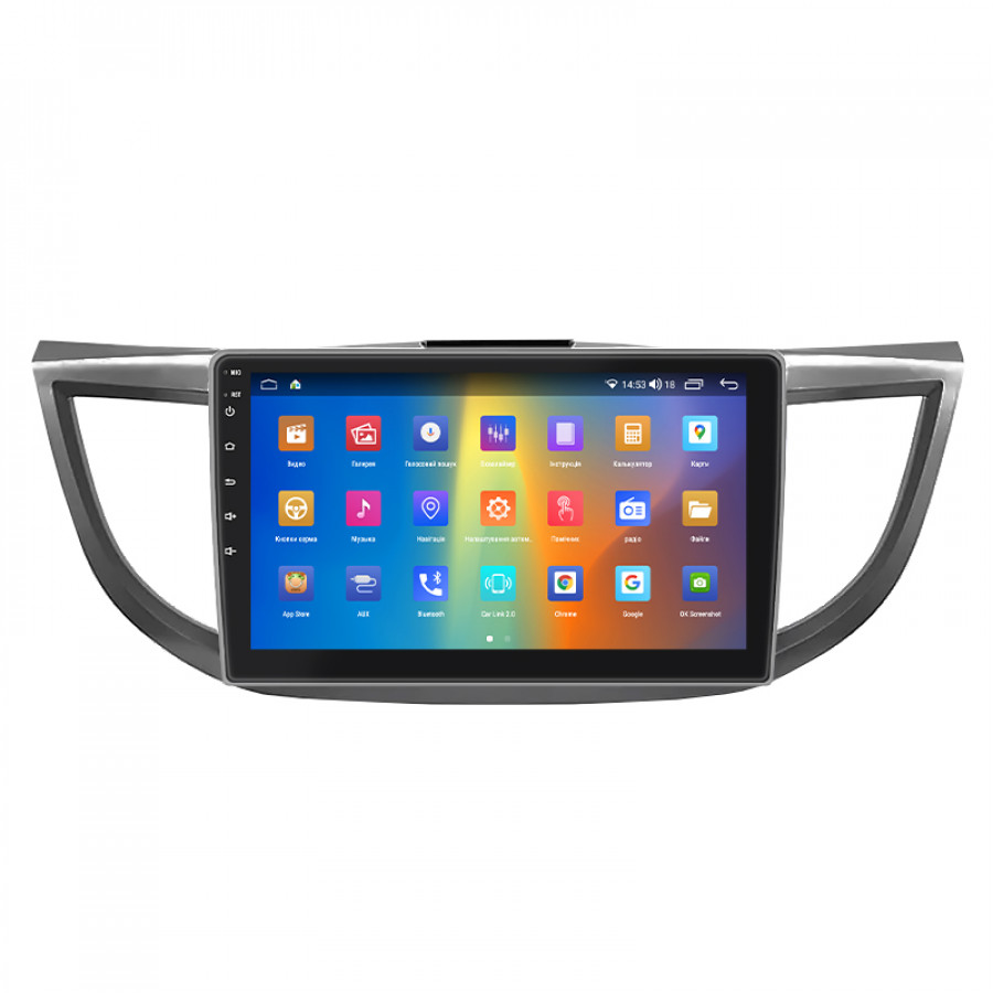 Штатная магнитола Lesko для Honda CR-V IV Рестайлинг 2014-2018 экран 10" 2/32Gb CarPlay 4G Wi-Fi GPS Prime