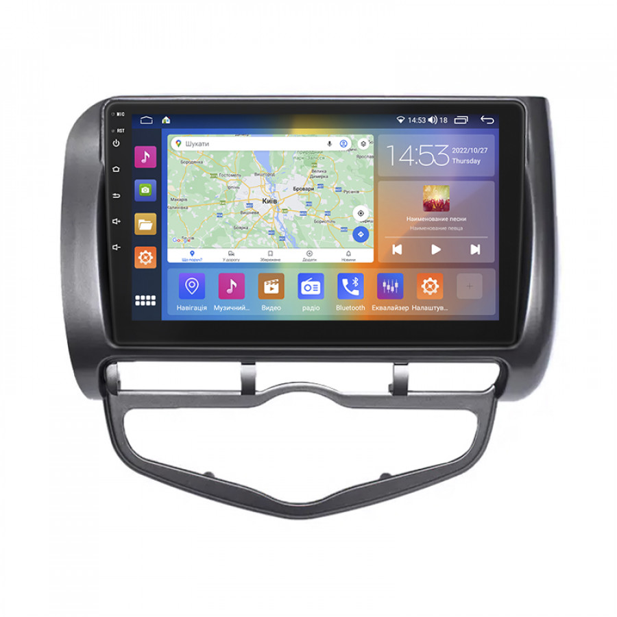 Штатная магнитола Lesko для Honda Fit I Auto AC 2001-2008 экран 9" 4/64Gb CarPlay 4G Wi-Fi GPS Prime