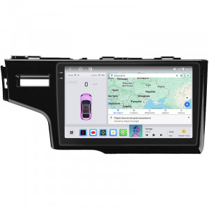 Штатная магнитола Lesko для Honda Fit III 2013-2017 экран 9" 4/64 QLED CarPlay 4G Wi-Fi GPS 360 Prime
