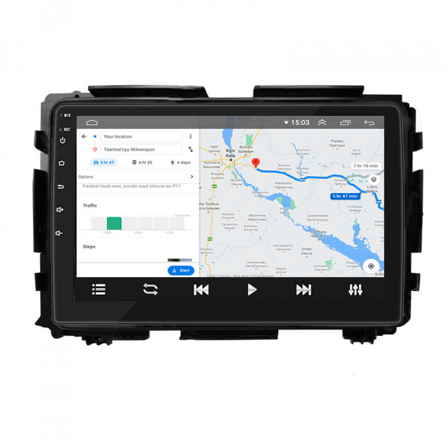 Штатная магнитола Lesko для Honda HR-V II 2013-2018 экран 9" 2/32Gb Wi-Fi GPS Base