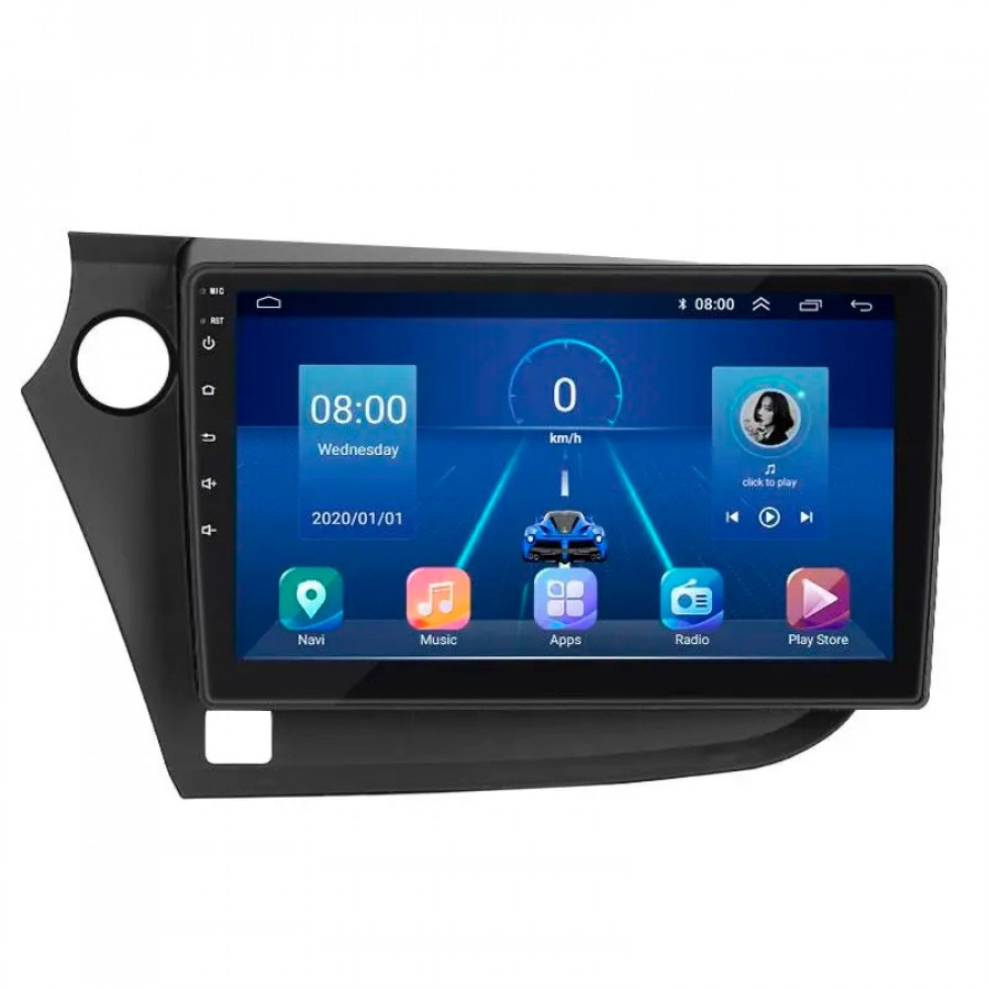 Штатная магнитола Lesko для Honda Insight II 2009-2011 экран 9" 6/128Gb 4G Wi-Fi GPS Top