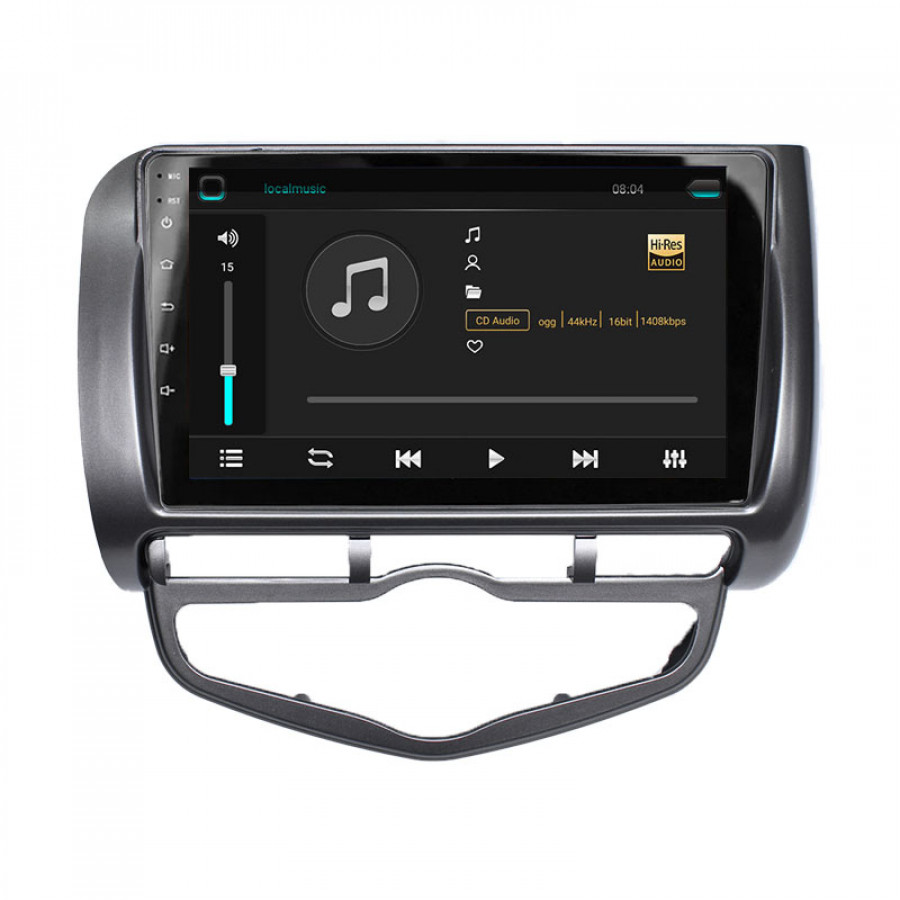 Штатная магнитола Lesko для Honda Jazz I 2001-2005 экран 9" 2/32Gb 4G Wi-Fi GPS Top