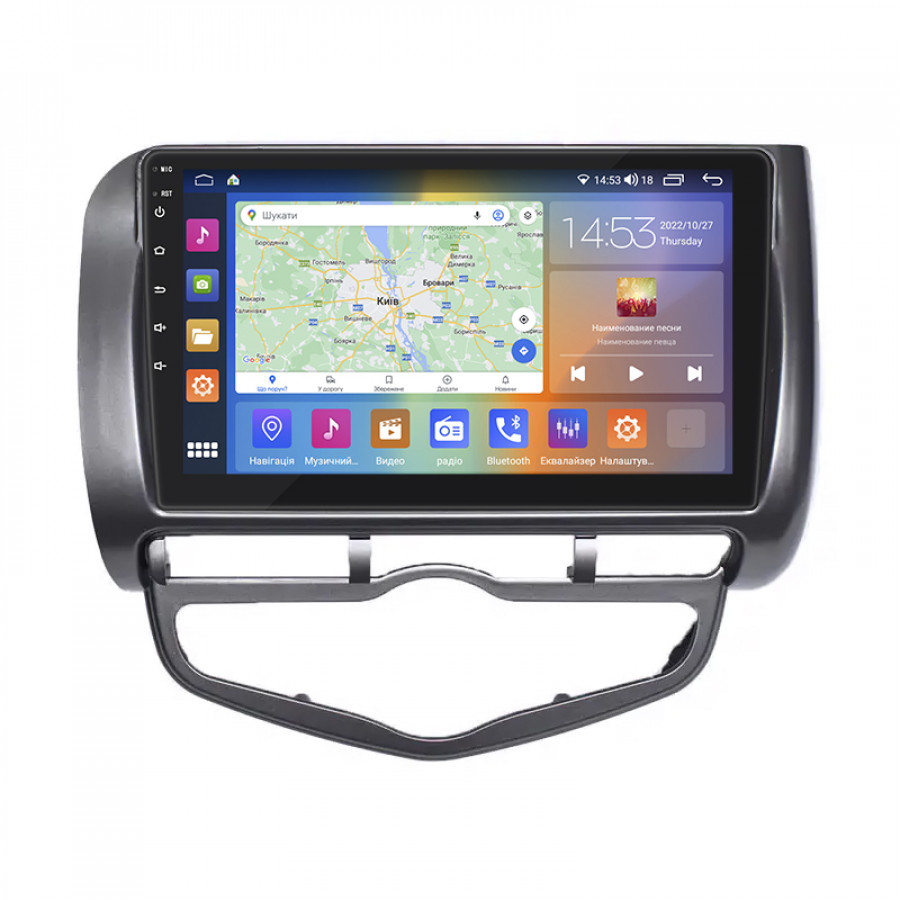 Штатная магнитола Lesko для Honda Jazz I Рестайлинг 2005-2008 экран 9" 4/64Gb CarPlay 4G Wi-Fi GPS Prime