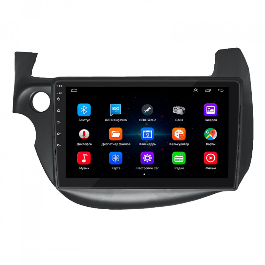 Штатная магнитола Lesko для Honda Jazz II 2008-2010 экран 10" 1/16Gb Wi-Fi GPS Base