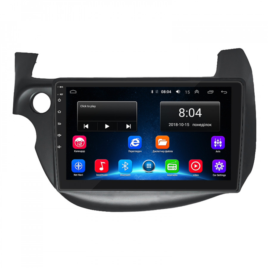 Штатная магнитола Lesko для Honda Jazz II 2008-2010 экран 10" 2/32Gb Wi-Fi GPS Base