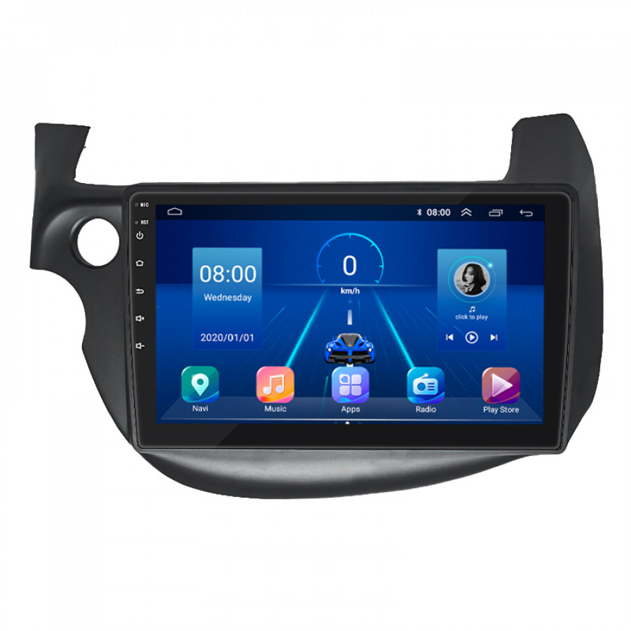 Штатная магнитола Lesko для Honda Jazz II 2008-2010 экран 10" 2/32Gb 4G Wi-Fi GPS Top