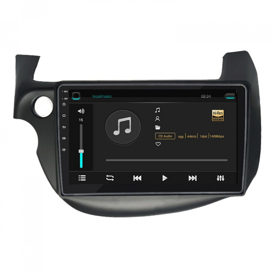 Штатная магнитола Lesko для Honda Jazz II 2008-2010 экран 10" 6/128Gb 4G Wi-Fi GPS Top