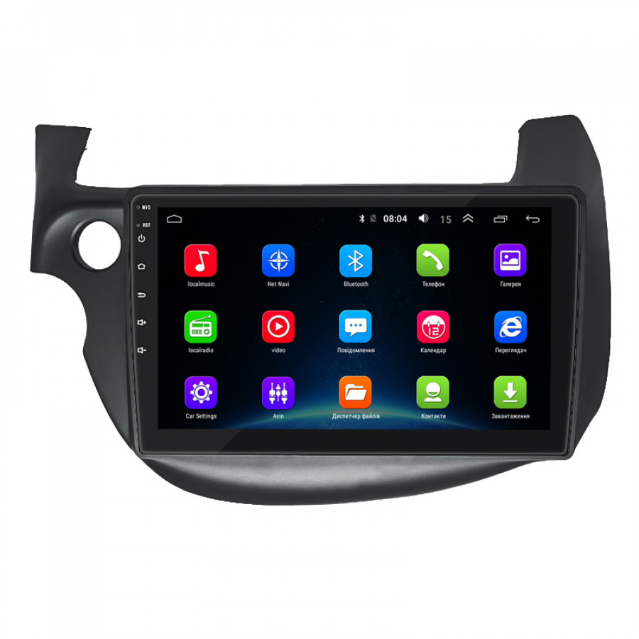 Штатная магнитола Lesko для Honda Jazz II Рестайлинг 2011-2014 экран 10" 2/32Gb Wi-Fi GPS Base