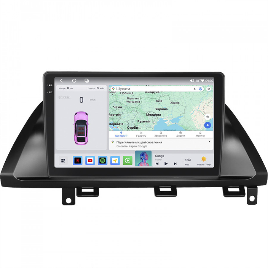 Штатная магнитола Lesko для Honda Odyssey IV 2008-2013 экран 10" 4/64 QLED CarPlay 4G Wi-Fi GPS 360 Prime