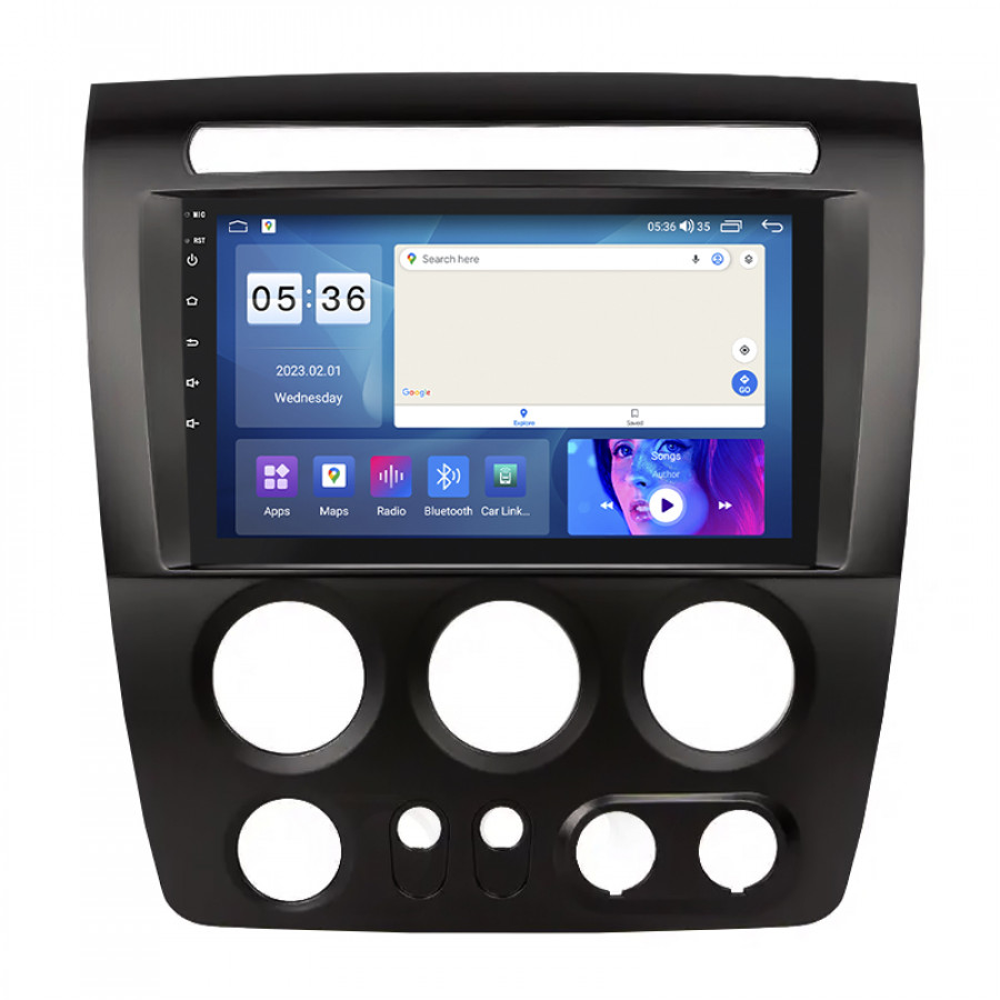 Штатная магнитола Lesko для Hummer H3  2005-2010 экран 9" 2/32Gb CarPlay 4G Wi-Fi GPS Prime
