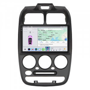 Штатная магнитола Lesko для Hyundai Accent II Рестайлинг 2002-2005 экран 9" 4/64 QLED CarPlay 4G Wi-Fi GPS 360 Prime