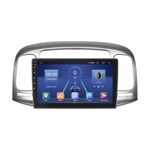 Штатная магнитола Lesko для Hyundai Accent III 2006-2011 экран 9" 4/64Gb 4G Wi-Fi GPS Top