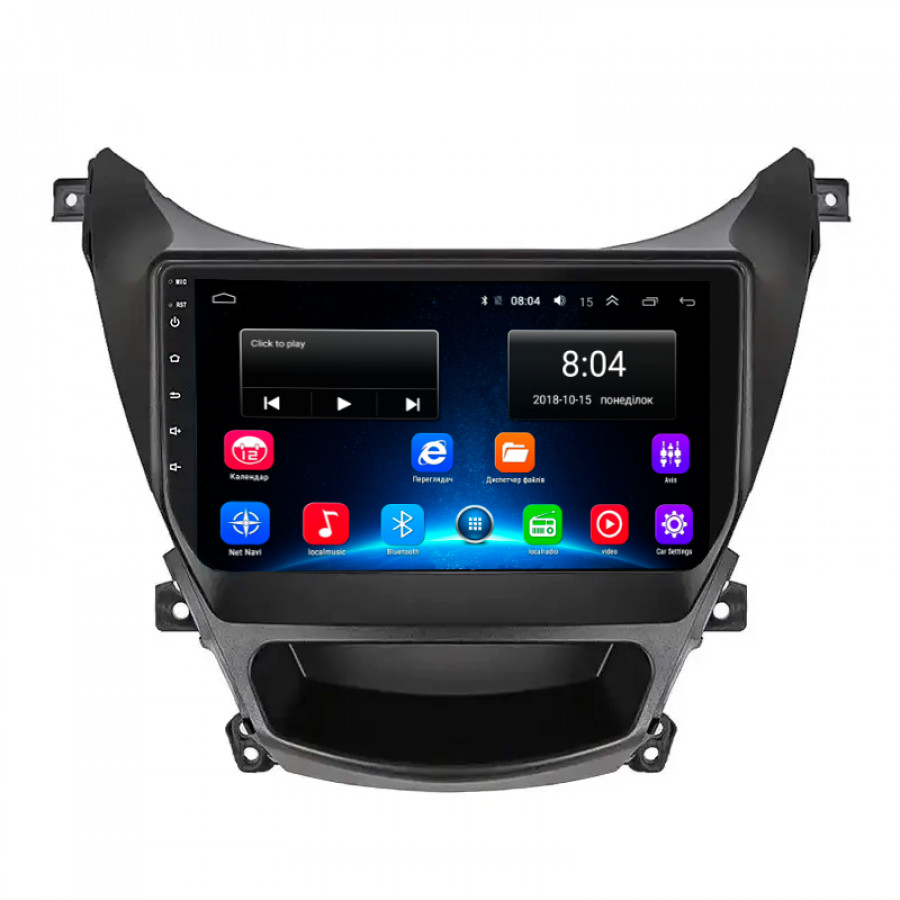 Штатная магнитола Lesko для Hyundai Avante V 2010-2015 экран 9" 2/32Gb Wi-Fi GPS Base