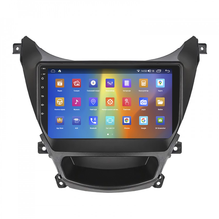Штатная магнитола Lesko для Hyundai Avante V 2010-2015 экран 9" 2/32Gb CarPlay 4G Wi-Fi GPS Prime