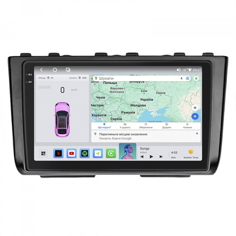 Штатная магнитола Lesko для Hyundai Creta I Рестайлинг 2020-2021 экран 9" 4/64 QLED CarPlay 4G Wi-Fi GPS 360 Prime