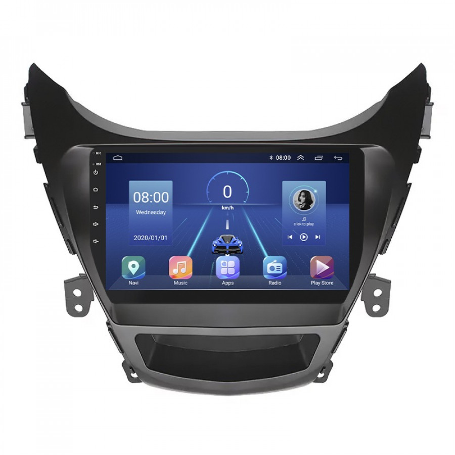 Штатная магнитола Lesko для Hyundai Elantra V (MD) 2010-2014 экран 9" 6/128Gb 4G Wi-Fi GPS Top