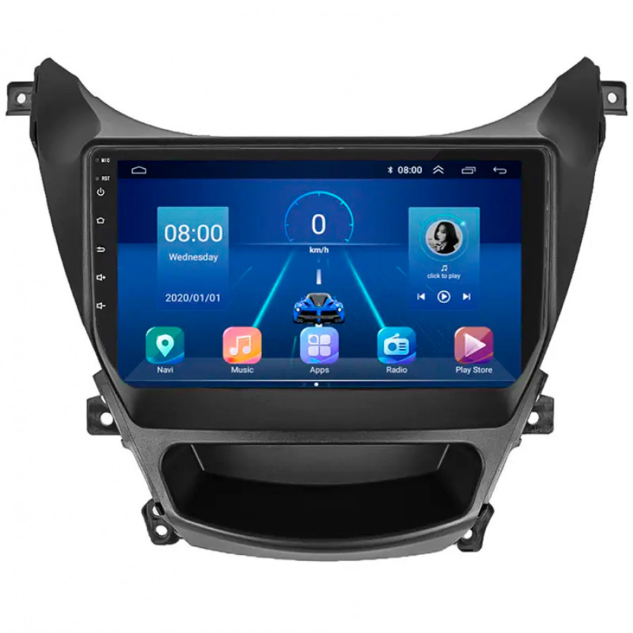 Штатная магнитола Lesko для Hyundai Elantra V (MD) Рестайлинг ver 2 2013-2016 экран 9" 6/128Gb 4G Wi-Fi GPS Top