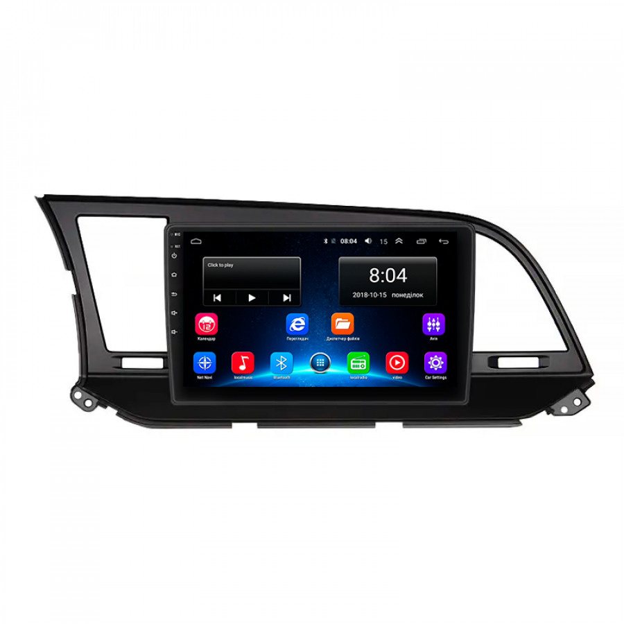 Штатная магнитола Lesko для Hyundai Elantra VI (AD) Рестайлинг 2018-2020 экран 9" 2/32Gb Wi-Fi GPS Base