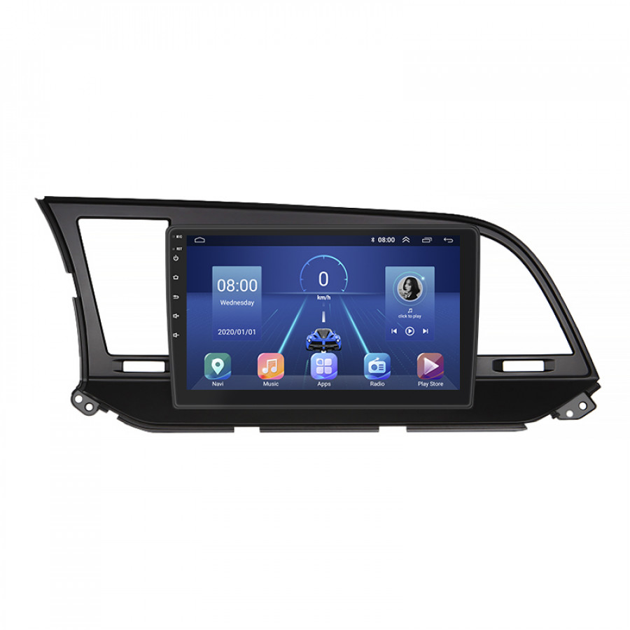 Штатная магнитола Lesko для Hyundai Elantra VI (AD) Рестайлинг 2018-2020 экран 9" 4/64Gb 4G Wi-Fi GPS Top