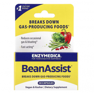 Фермент для перетравлення складних вуглеводів, BeanAssist, Enzymedica, 30 капсул