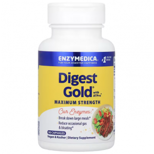 Ферменти для травлення, Digest Gold, Enzymedica, 90 капсул
