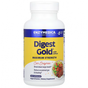 Ферменти для травлення, Digest Gold with ATPro, Enzymedica, 180 капсул