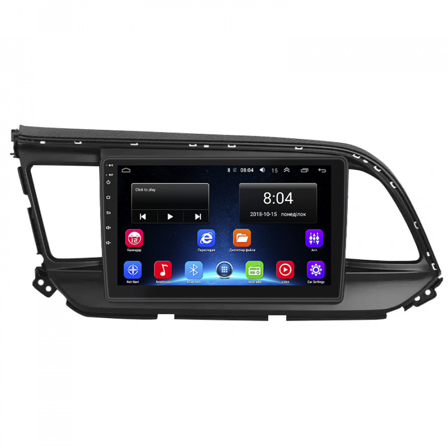 Штатная магнитола Lesko для Hyundai Elantra VI (AD) Рестайлинг ver 2 2018-2020 экран 9" 2/32Gb Wi-Fi GPS Base