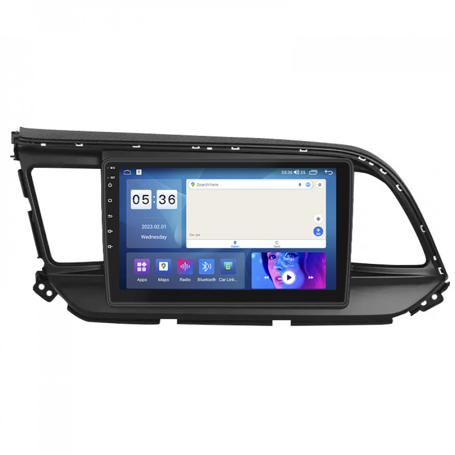 Штатная магнитола Lesko для Hyundai Elantra VI (AD) Рестайлинг ver 2 2018-2020 экран 9" 2/32Gb CarPlay 4G Wi-Fi GPS Prime