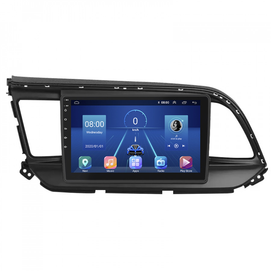 Штатная магнитола Lesko для Hyundai Elantra VI (AD) Рестайлинг ver 2 2018-2020 экран 9" 2/32Gb 4G Wi-Fi GPS Top