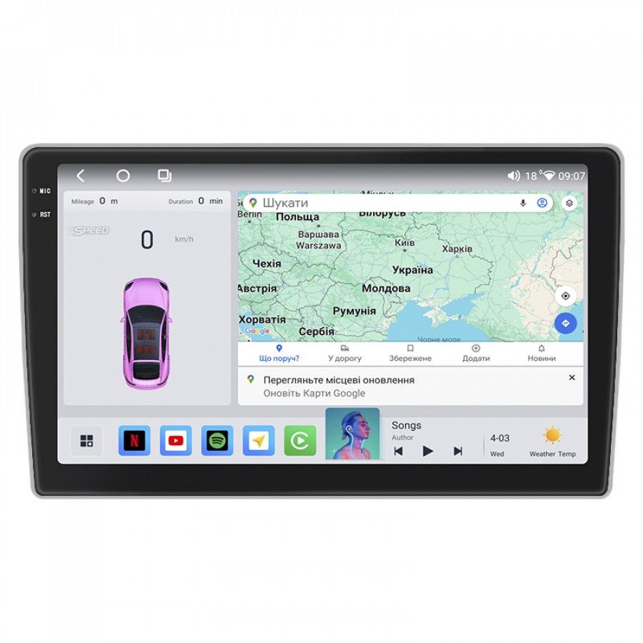 Штатная магнитола Lesko для Hyundai Grand Starex I ver 2 2007-2015 экран 9" 4/64 QLED CarPlay 4G Wi-Fi GPS 360 Prime