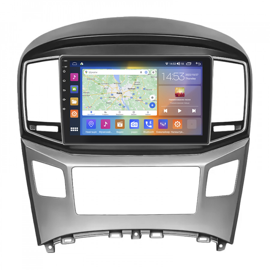 Штатная магнитола Lesko для Hyundai H-1 II Рестайлинг 2 2017-н.в. экран 9" 4/64Gb CarPlay 4G Wi-Fi GPS Prime